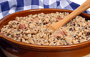 Delicious hoppin john warms you on a cold, damp day.